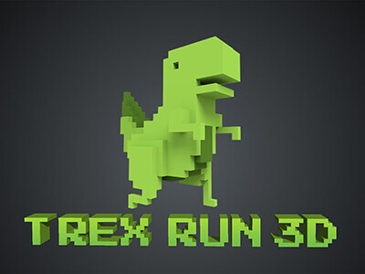 Jeu du Dinosaure Chrome en 3D