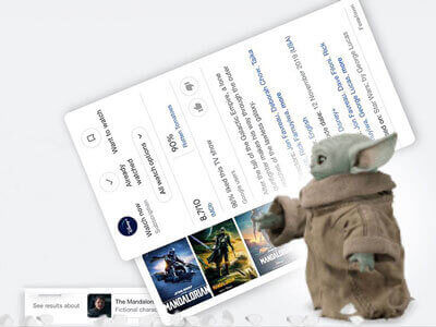 L'Easter Egg The Mandalorian de Google